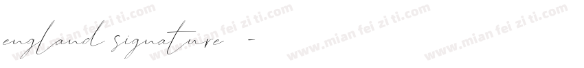 england signature字体字体转换
